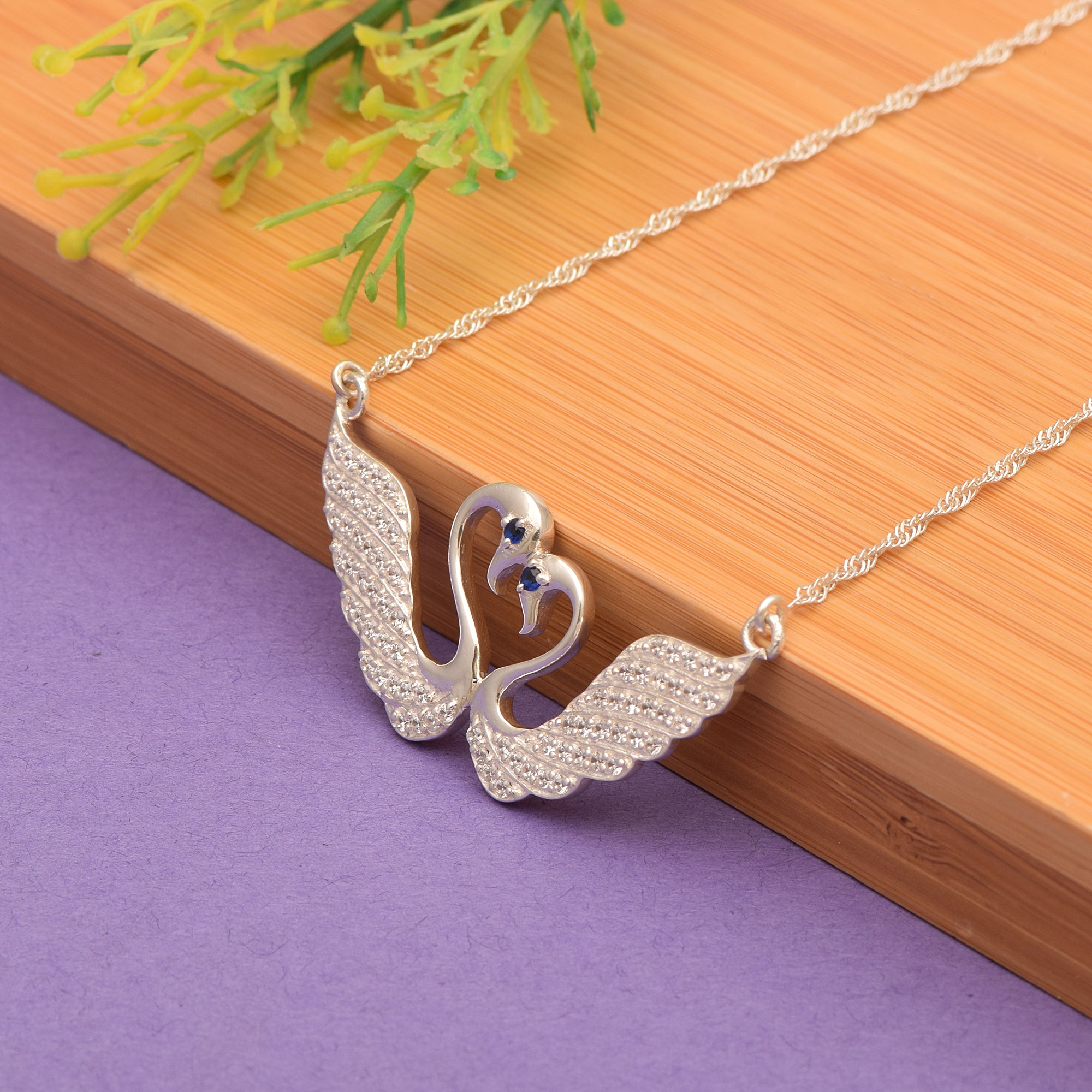 Collana con fiocco di neve e stella in tanzanite - Argento Sterling