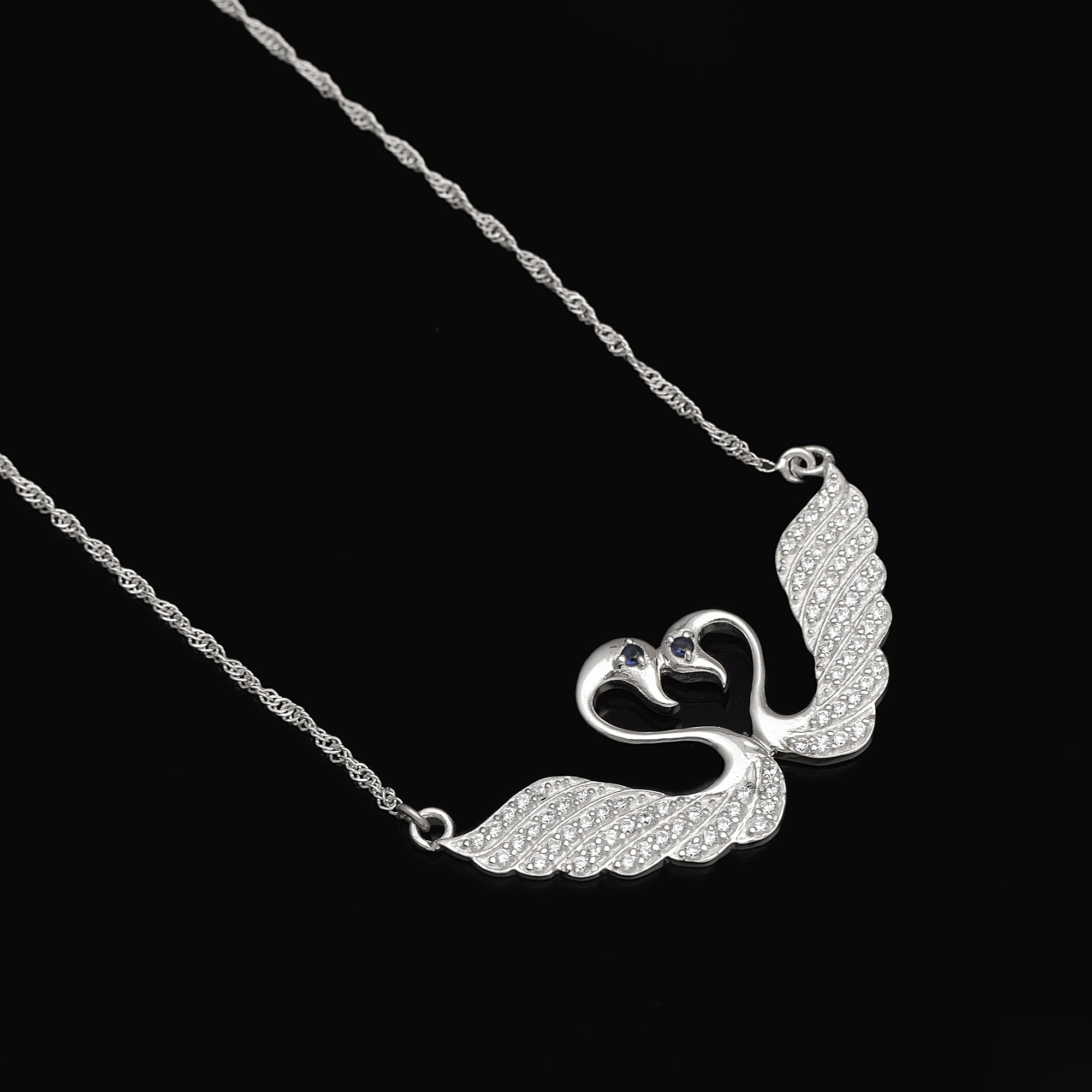 Collana con fiocco di neve e stella in tanzanite - Argento Sterling