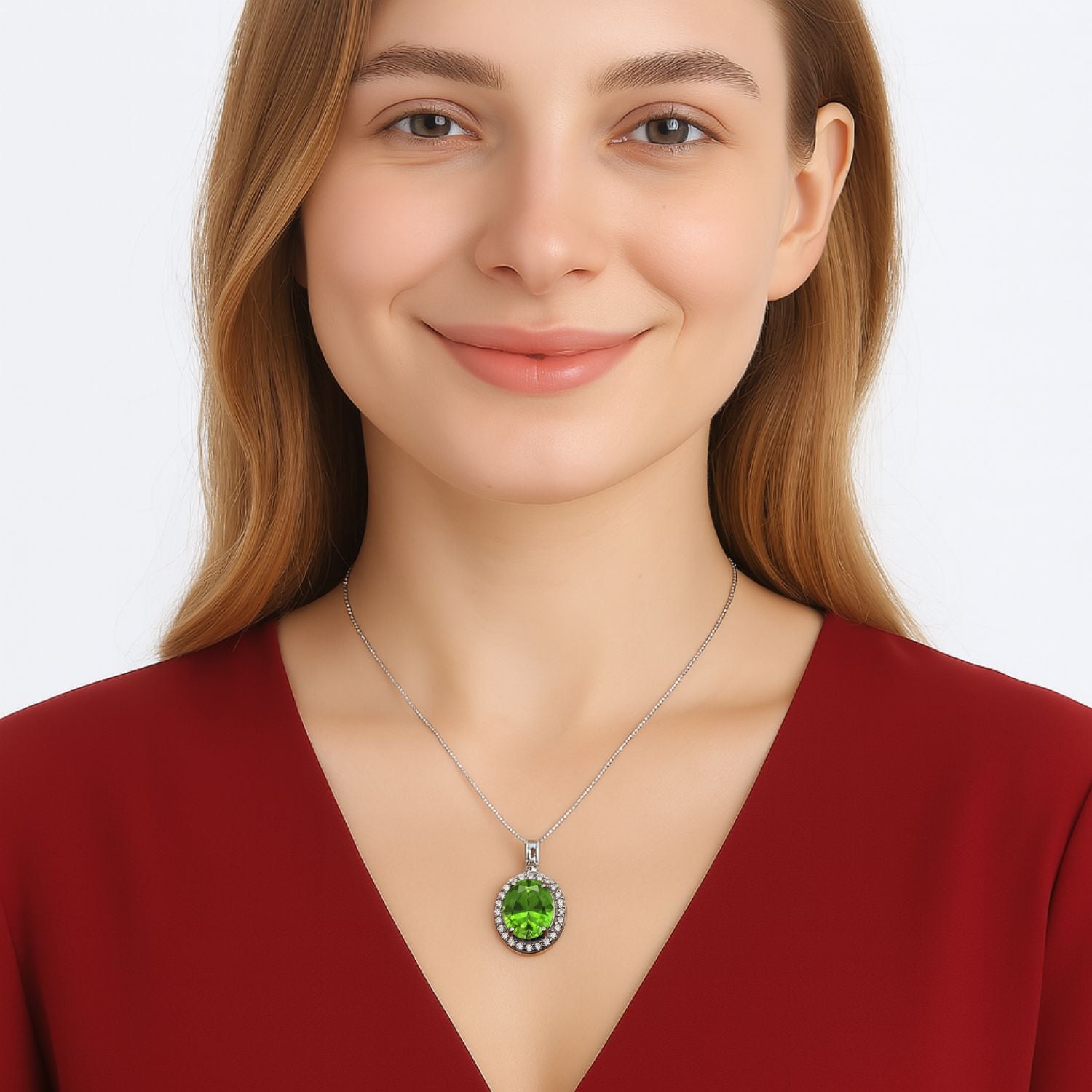 Oval Shape Solitaire Multi Choice Gemstone Pendant