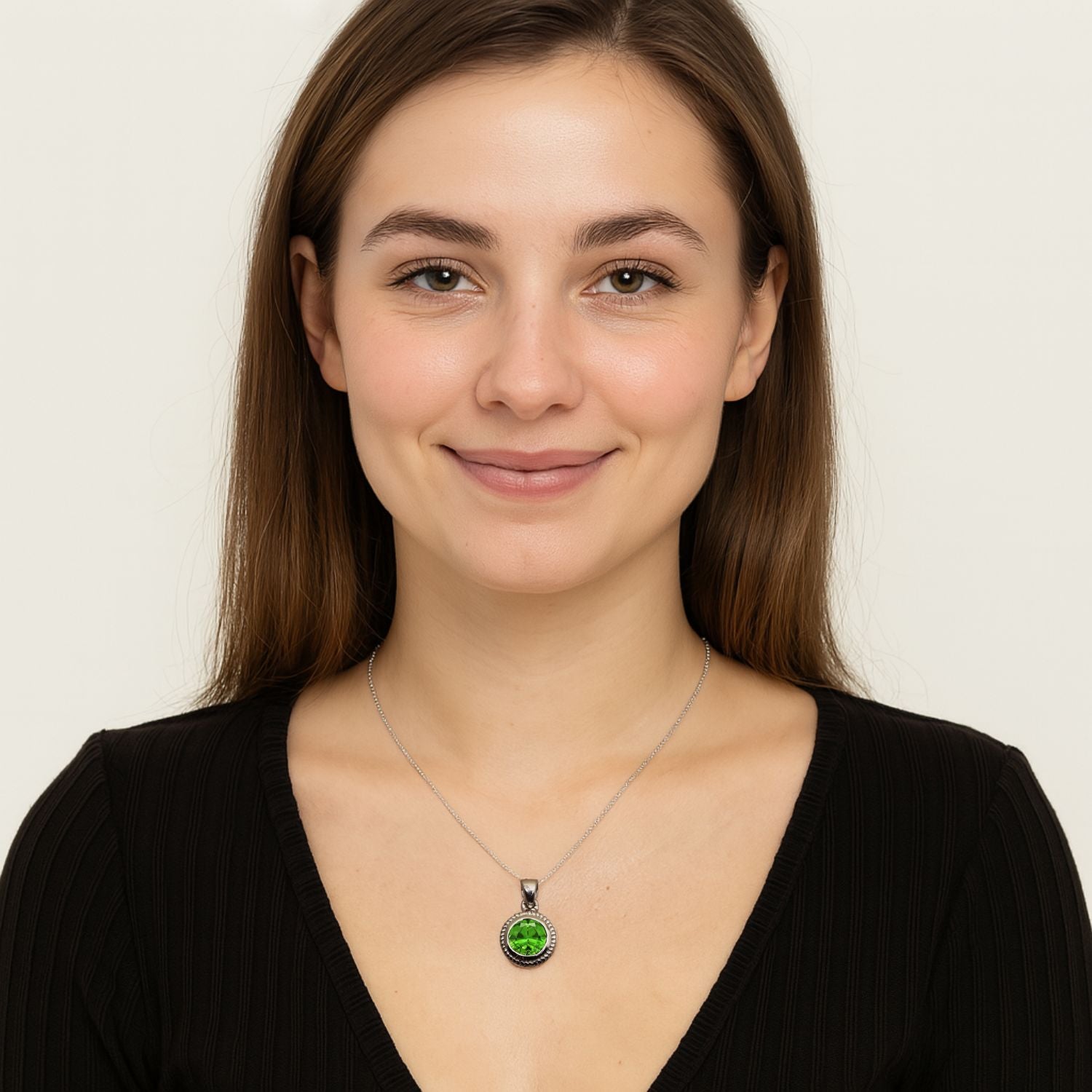 Round Braided Style Multi Choice Gemstone Pendant