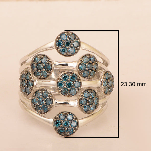 Blue Diamond Ring