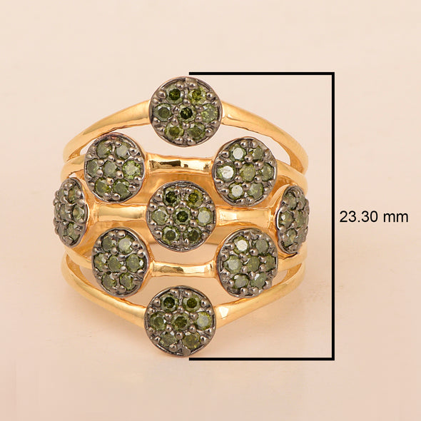 Green Diamond Ring