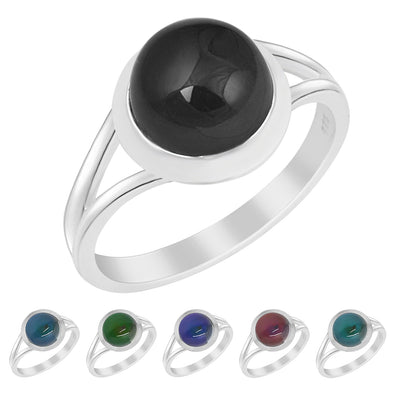 2.45 Ctw Round Shape Moondtone 925 Sterling Silver Solitaire Ring