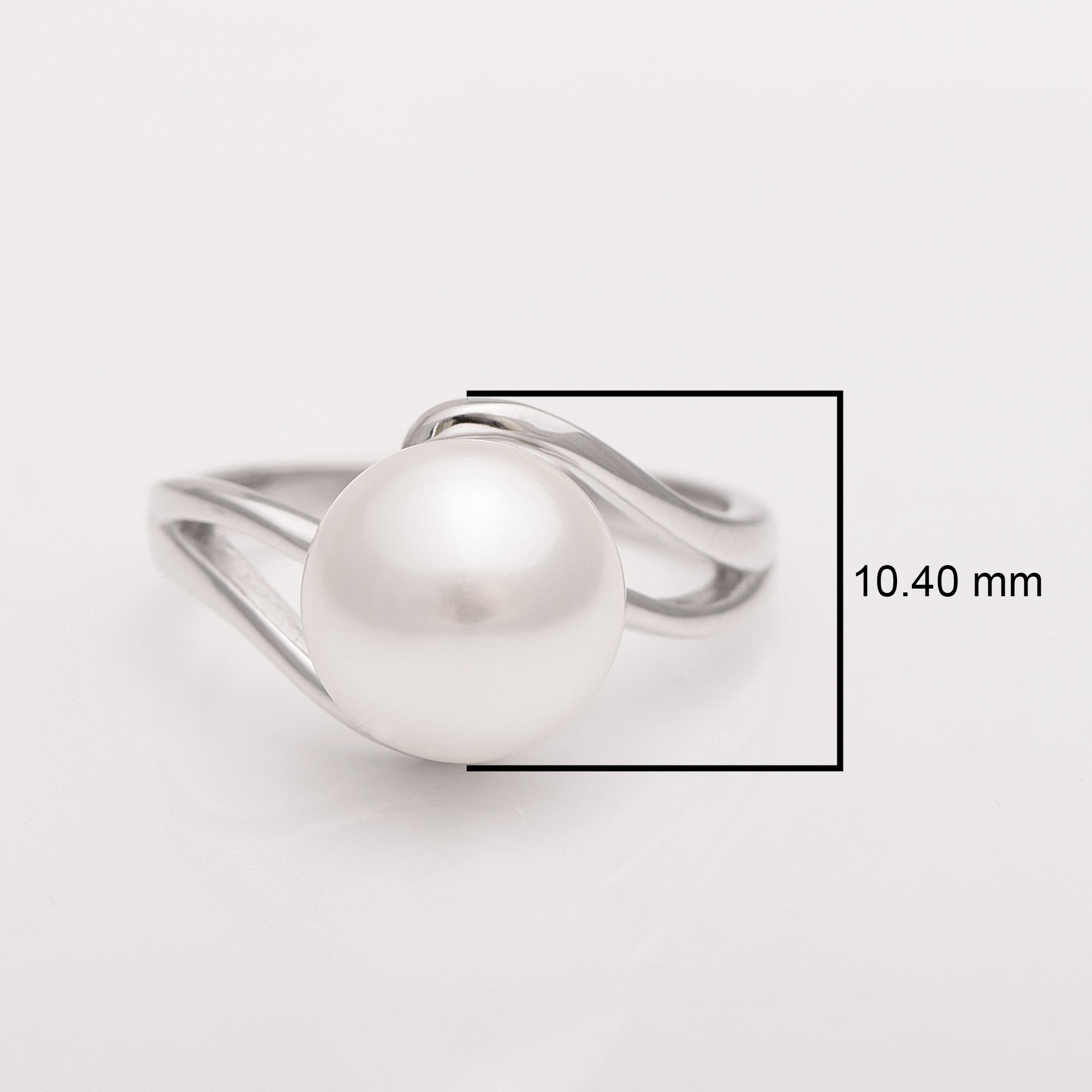 Anello con fascia intrecciata in perle – Argento Sterling