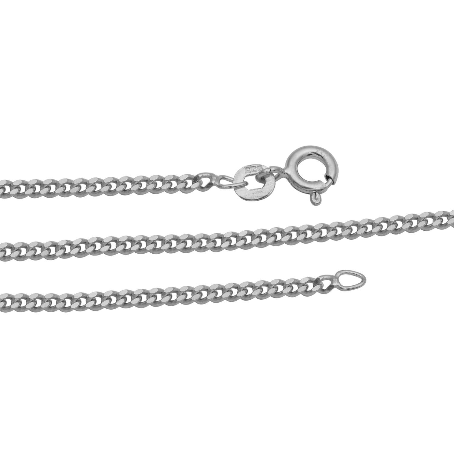 Curb Chain Necklace - Sterling Silver