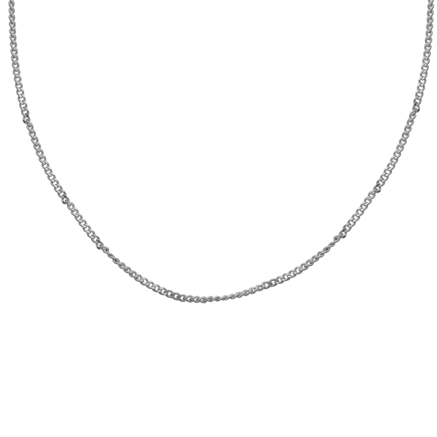 Curb Chain Necklace - Sterling Silver