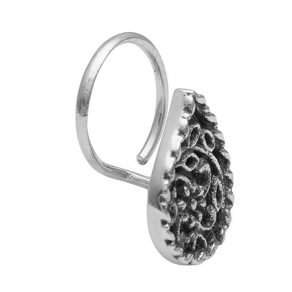 Oxidized Silver Plated Handmade Nose Pin For Women Traditional Black Studs Nose Ring Bollywood Fashion jewelry