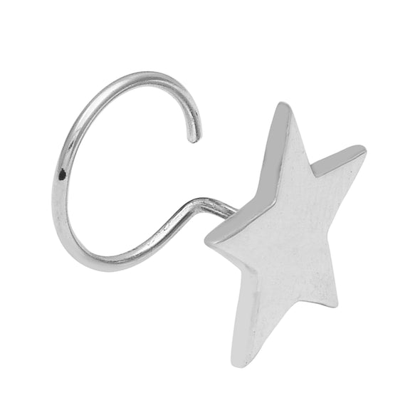 Star Shaped Nose Pin For Women 925 Sterling Silver Nose Ring Unique Wire Stud Nose Pin