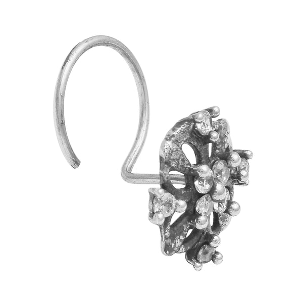 Oxidized Silver Plated Handmade Nose Clip Traditional Nose Pin