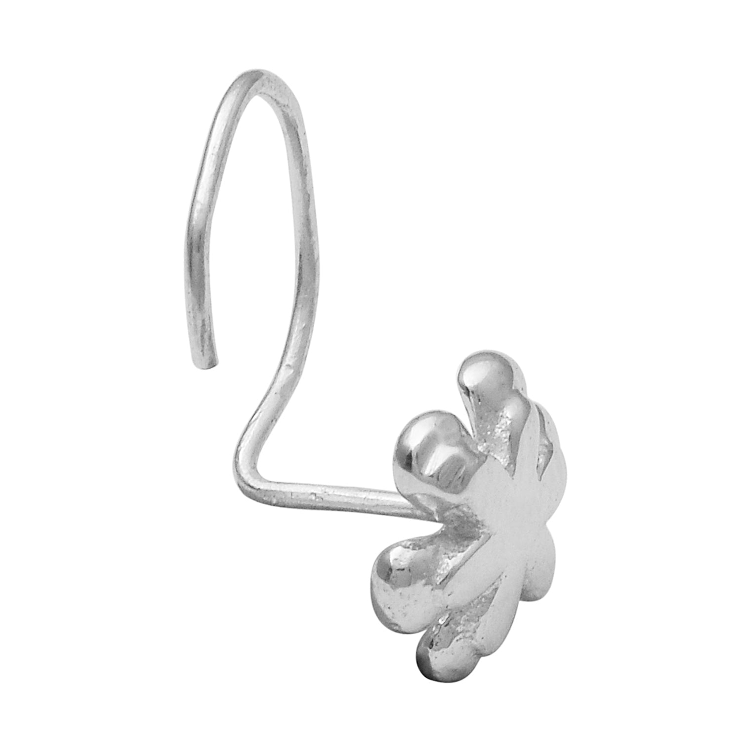 Minimalist Floral Nose Pin - Sterling Silver