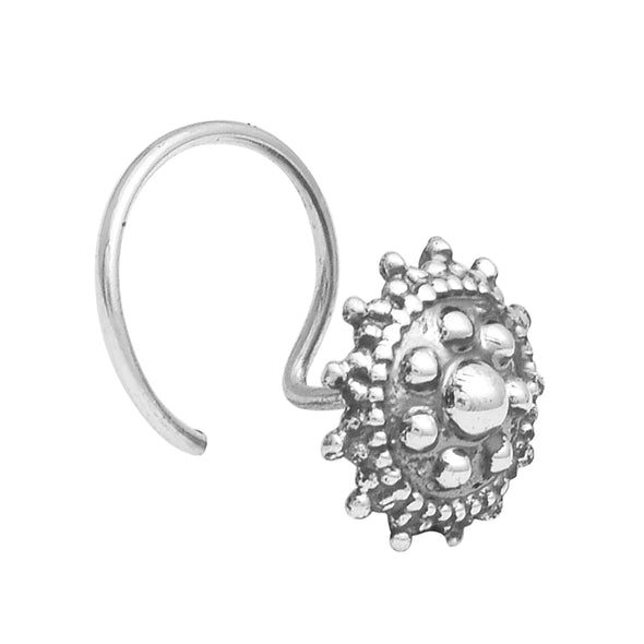 Vintage Black Oxidized Nose Pin Unique Piercing Nose Ring For Women Handmade Jewelry