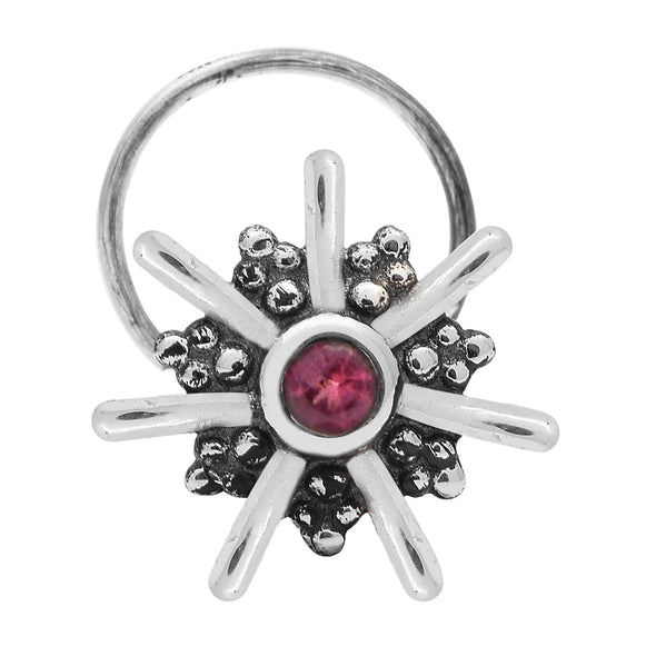 Natural Ruby Studs Nose Pin 925 Sterling Silver Nose Pin For Women