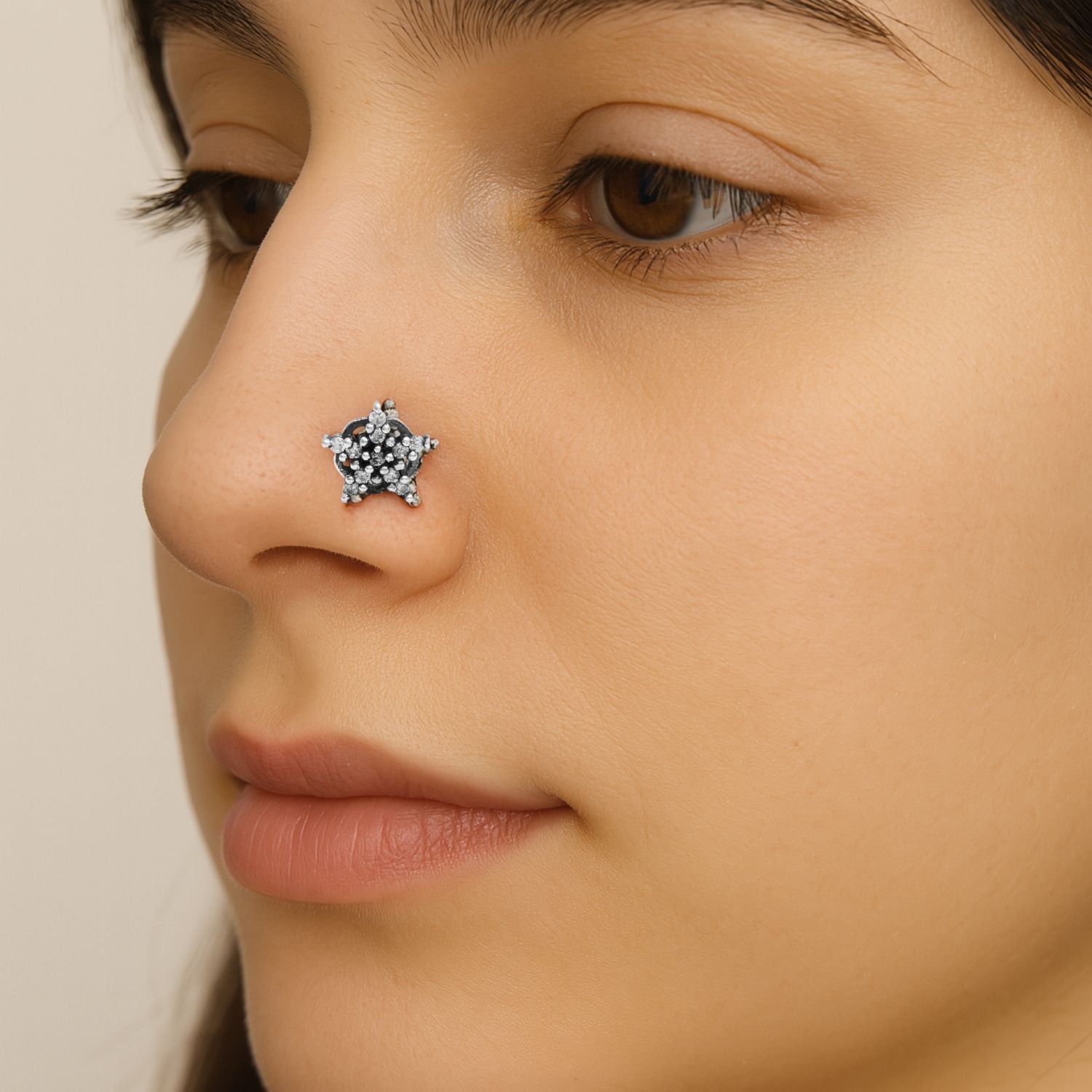 Star Nose Pin - Sterling Silver