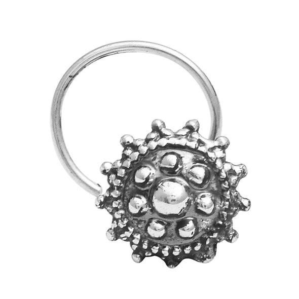 Vintage Black Oxidized Nose Pin Unique Piercing Nose Ring For Women Handmade Jewelry