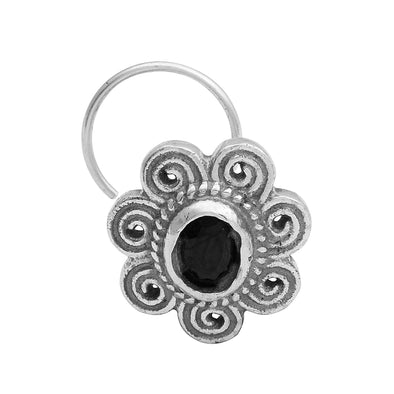 Traditional Nose Pin For Women Vintage Style Oxidized Nose Pin Unique Handmade Jewelry