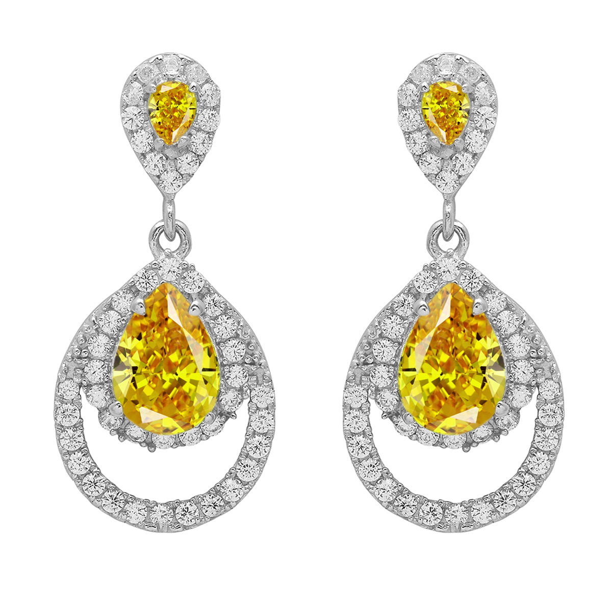 925 Sterling Silver Multi Gemstone Dangle Earrings