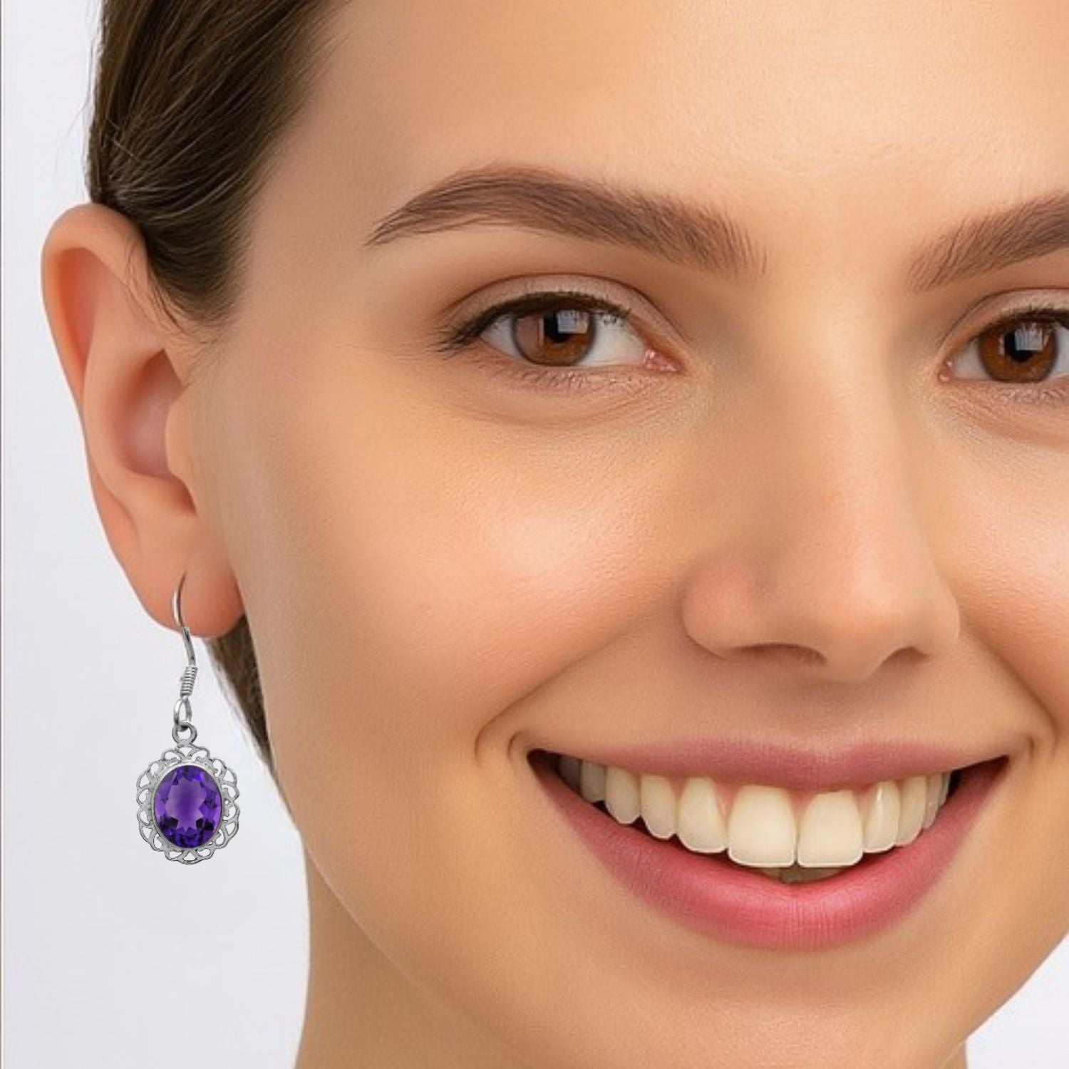 Multi Stone Dangle Earrings - Sterling Silver