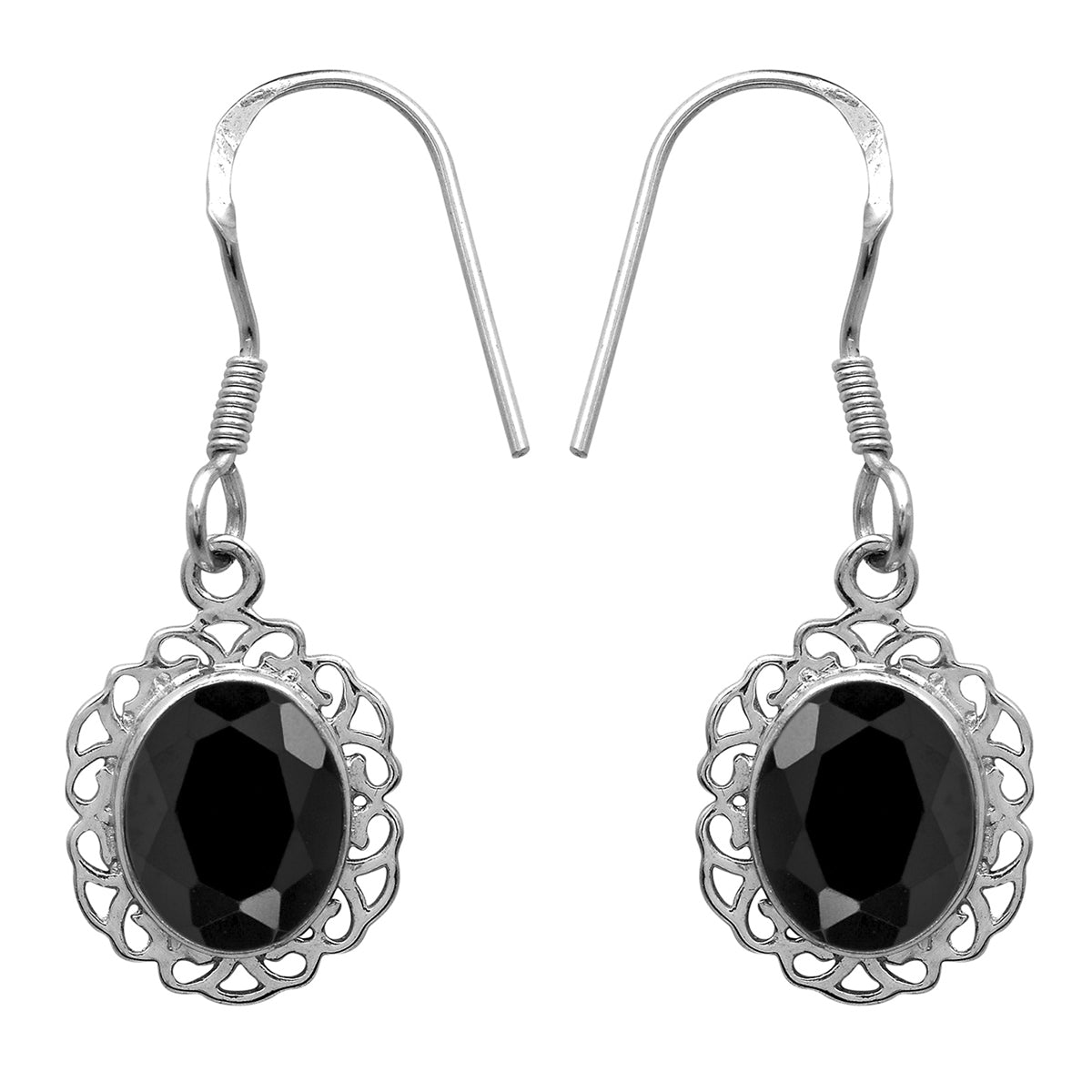 Multi Stone Dangle Earrings - Sterling Silver