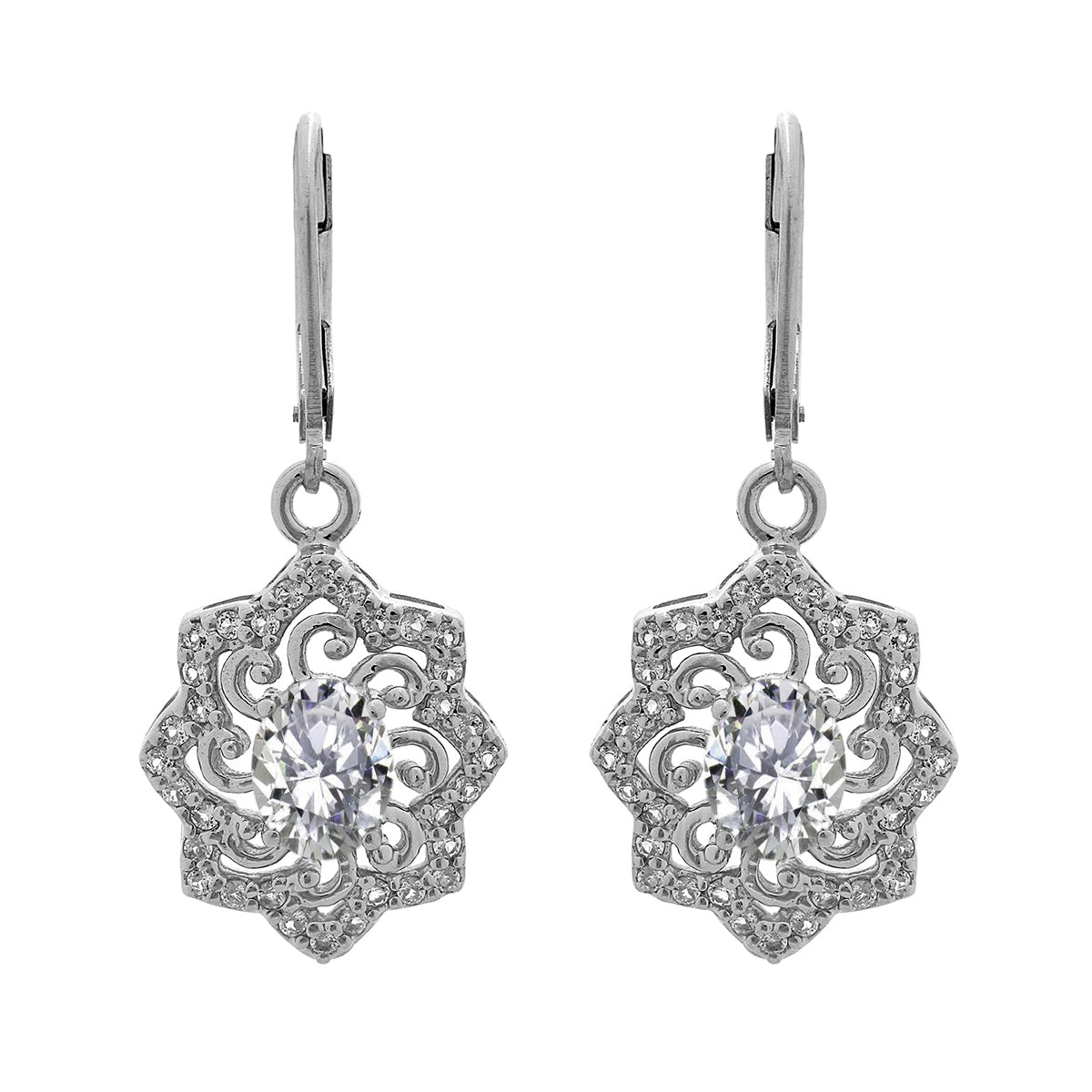 925 Sterling Silver Multi Gemstone Filigree Earring