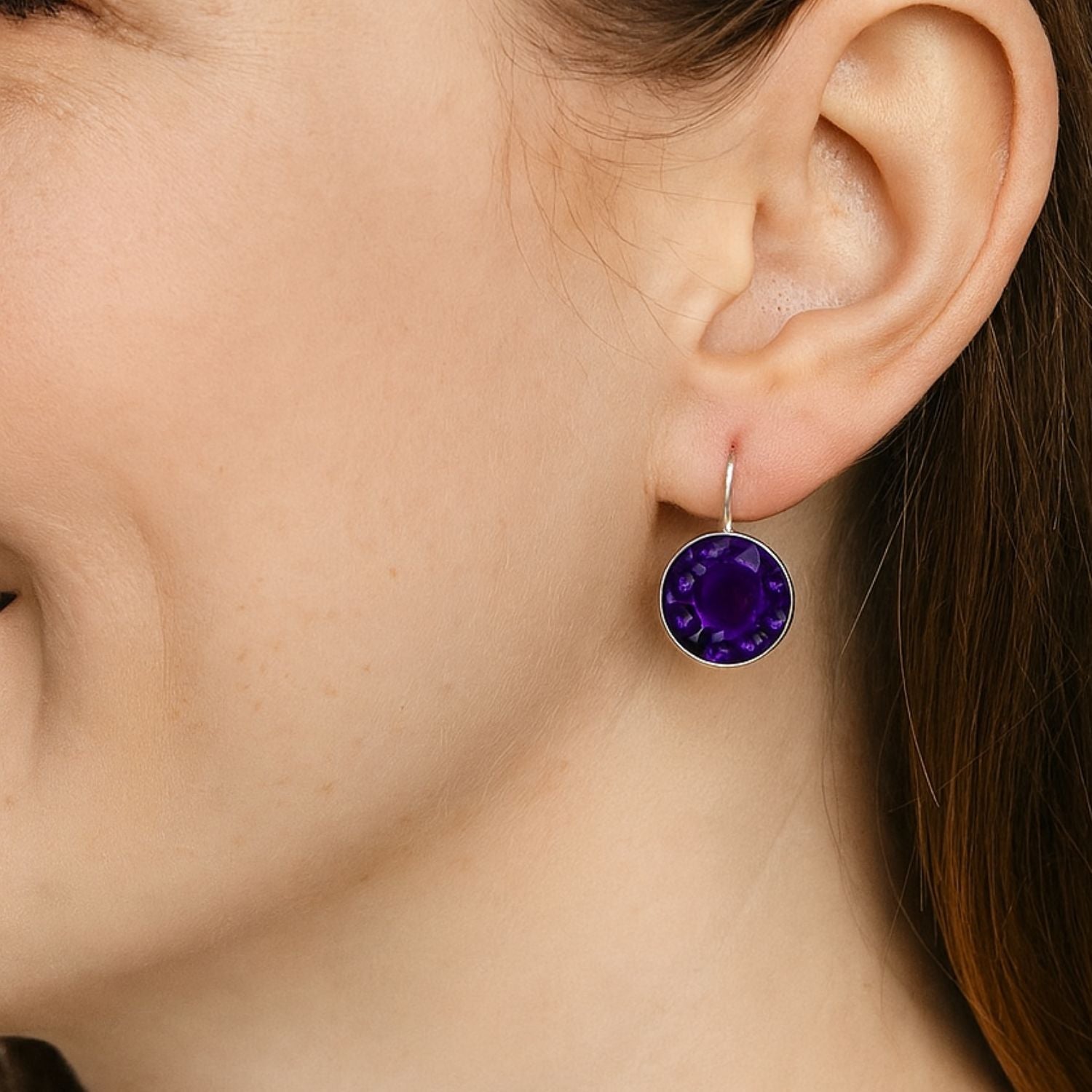 Multi Stone Minimalist Drop Earrings - Sterling Silver