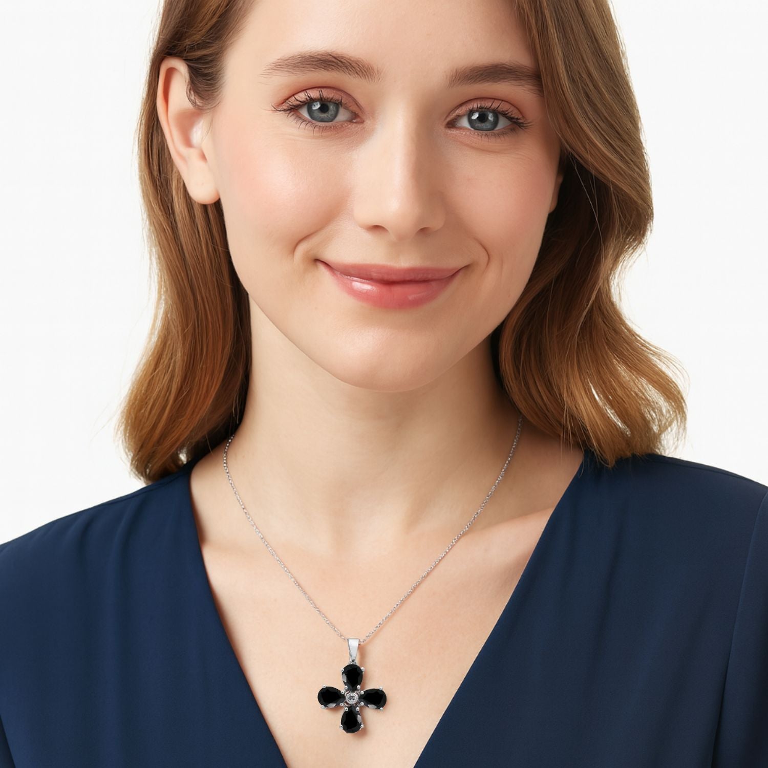 Floral Design Multi Choice Gemstone Pendant