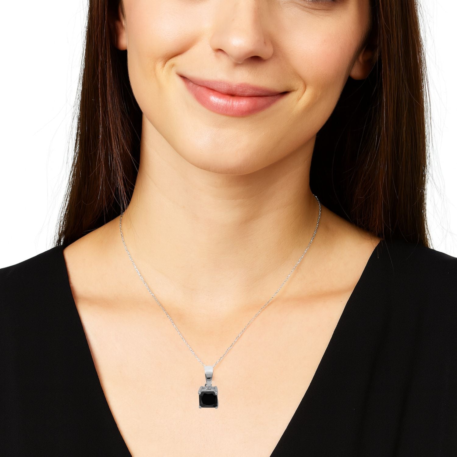 Square Cut Multi Choice Gemstone Pendant