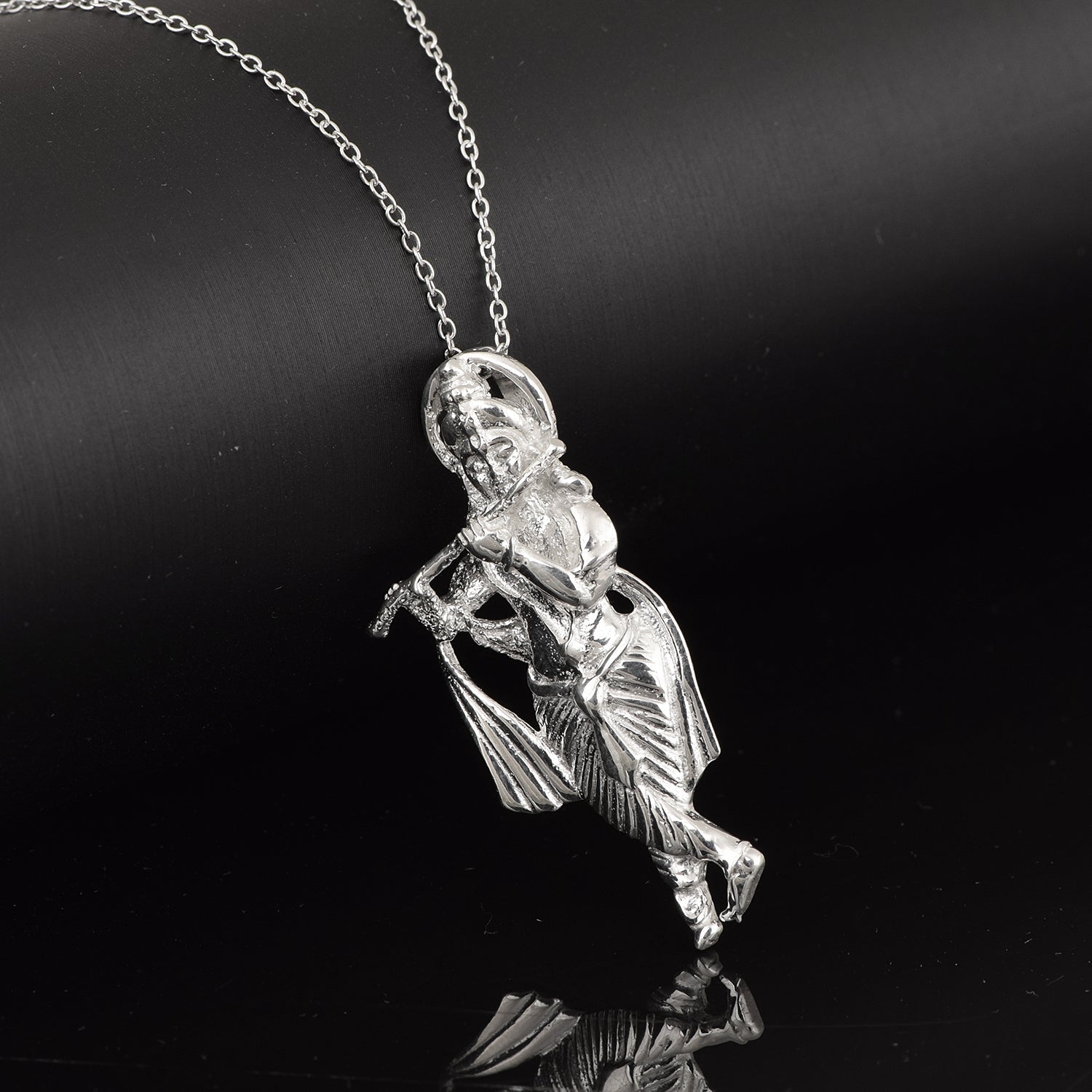 Krishna Flute Pendant - Sterling Silver