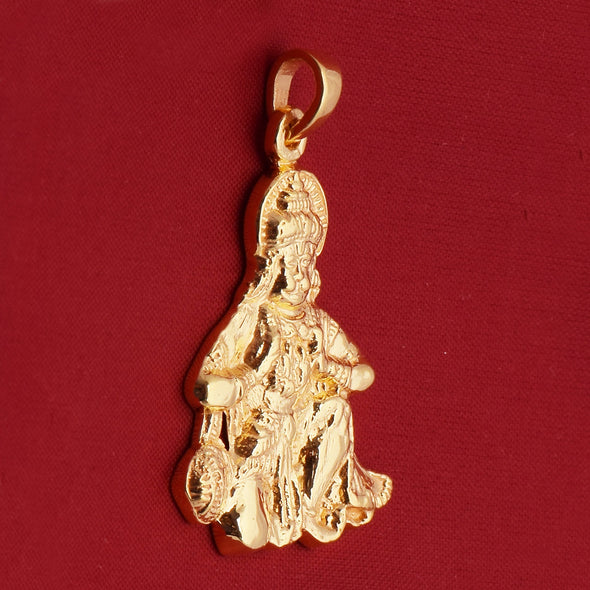 925 Silver Indian God Hanuman Ji Traditional Religious Pendant Monkey God Necklace