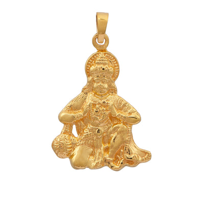 925 Silver Gold Vermeil Indian God Hanuman Ji Traditional Religious Pendant Monkey God Necklace