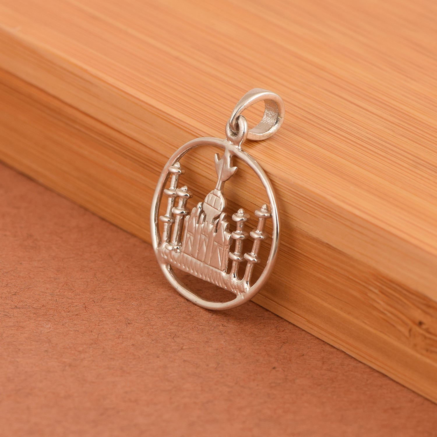 Mosque Pendant Islamic Religious Design - Sterling Silver