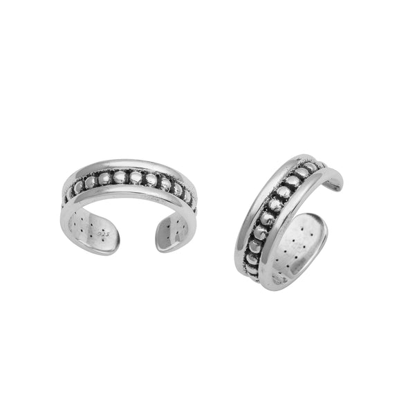 Self Design Simple Oxidized Toe Ring For Women