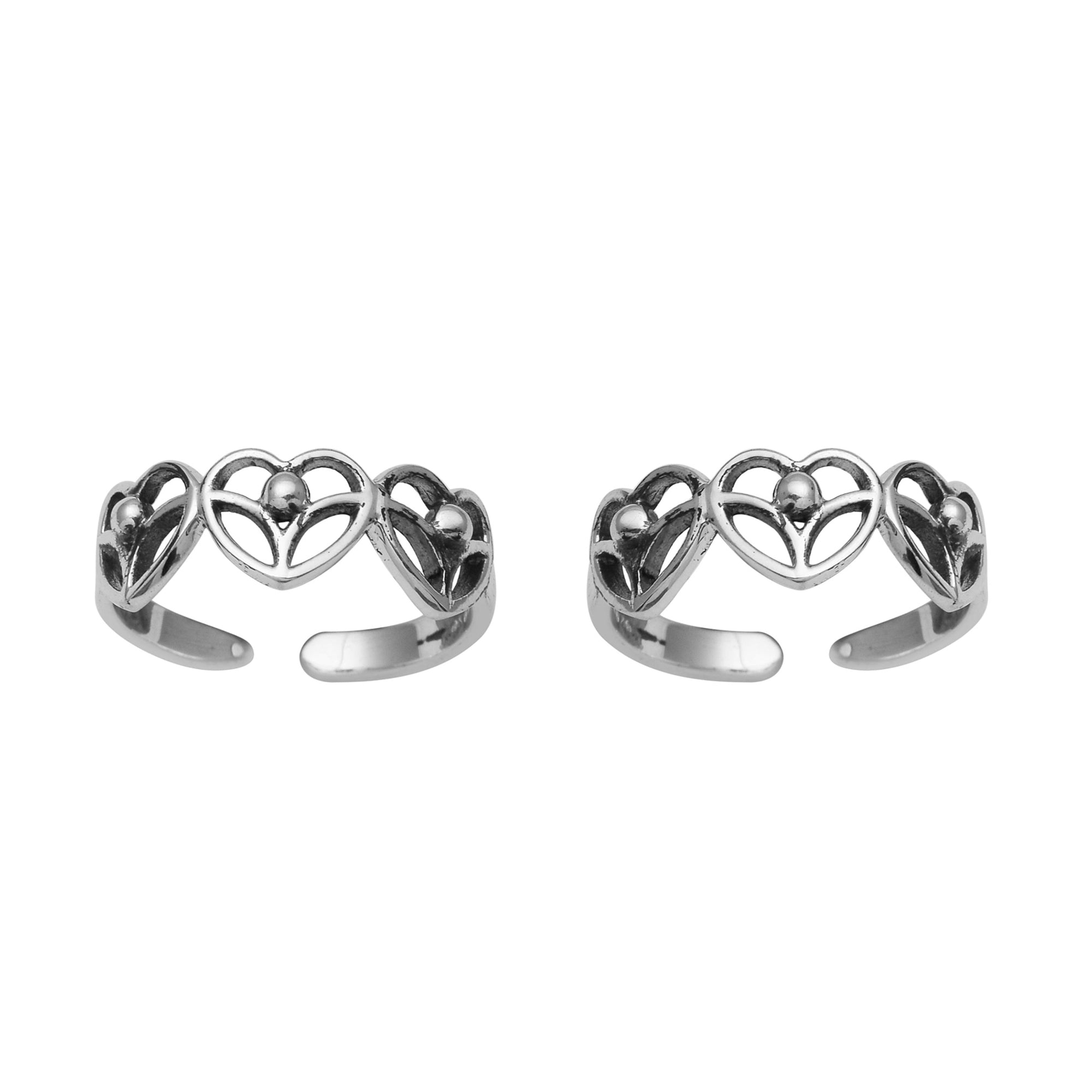 Heart Toe Ring – Sterling Silver
