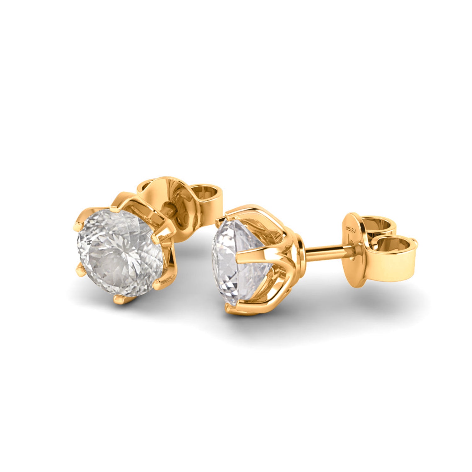 Moissanite a perno da 2,00 carati taglio portoghese con 161 sfaccettature