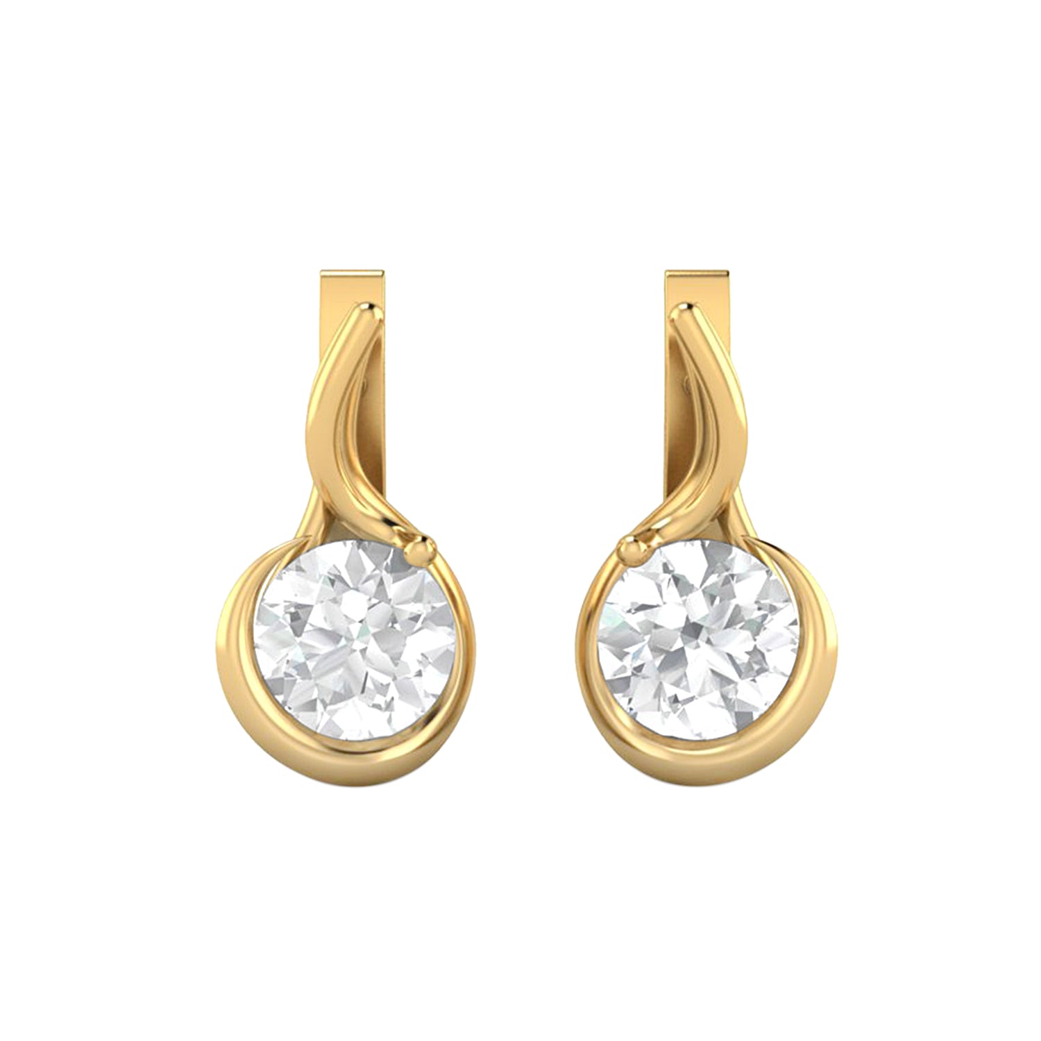 Moissanite Elegant Twist Dangle Earring – Sterling Silver