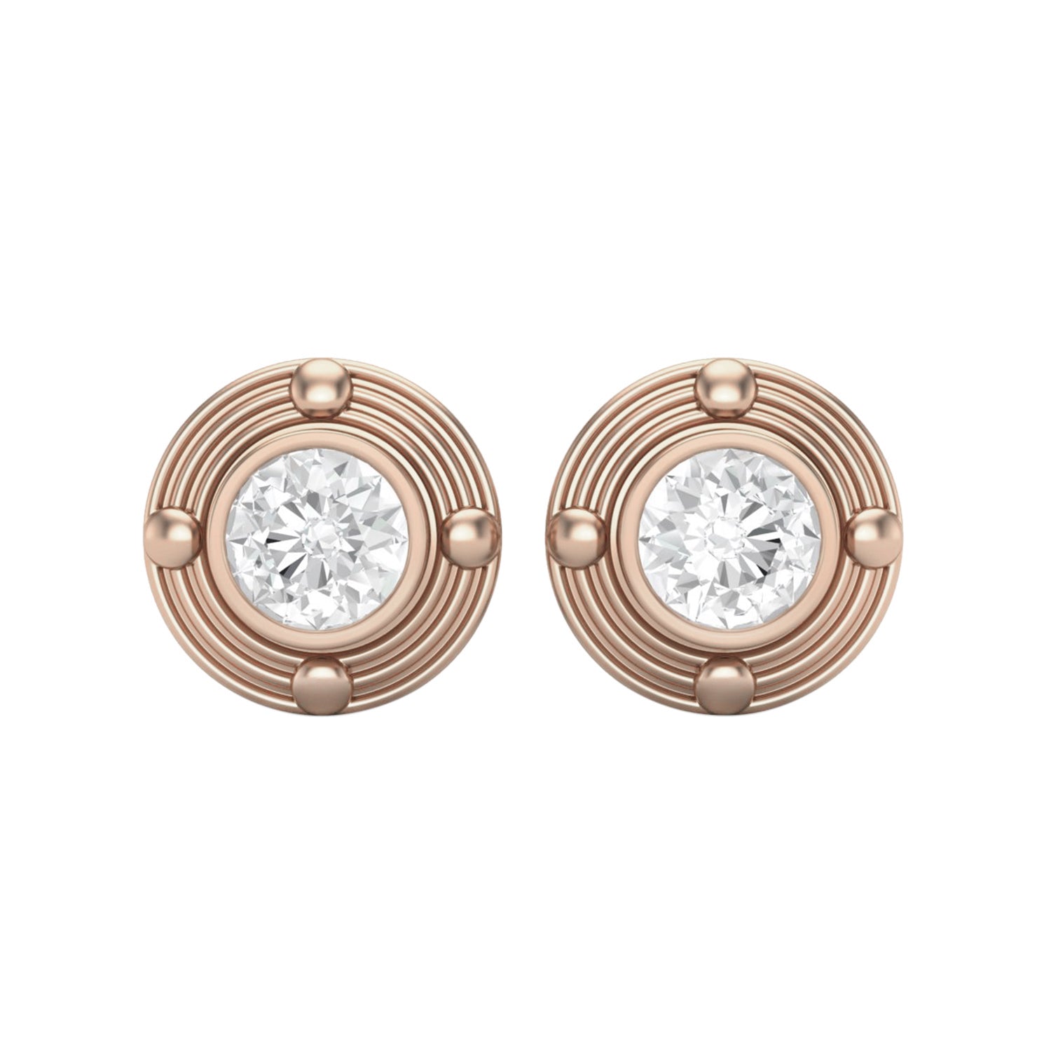 Moissanite Modern Orbital Design Stud Earrings – Sterling Silver