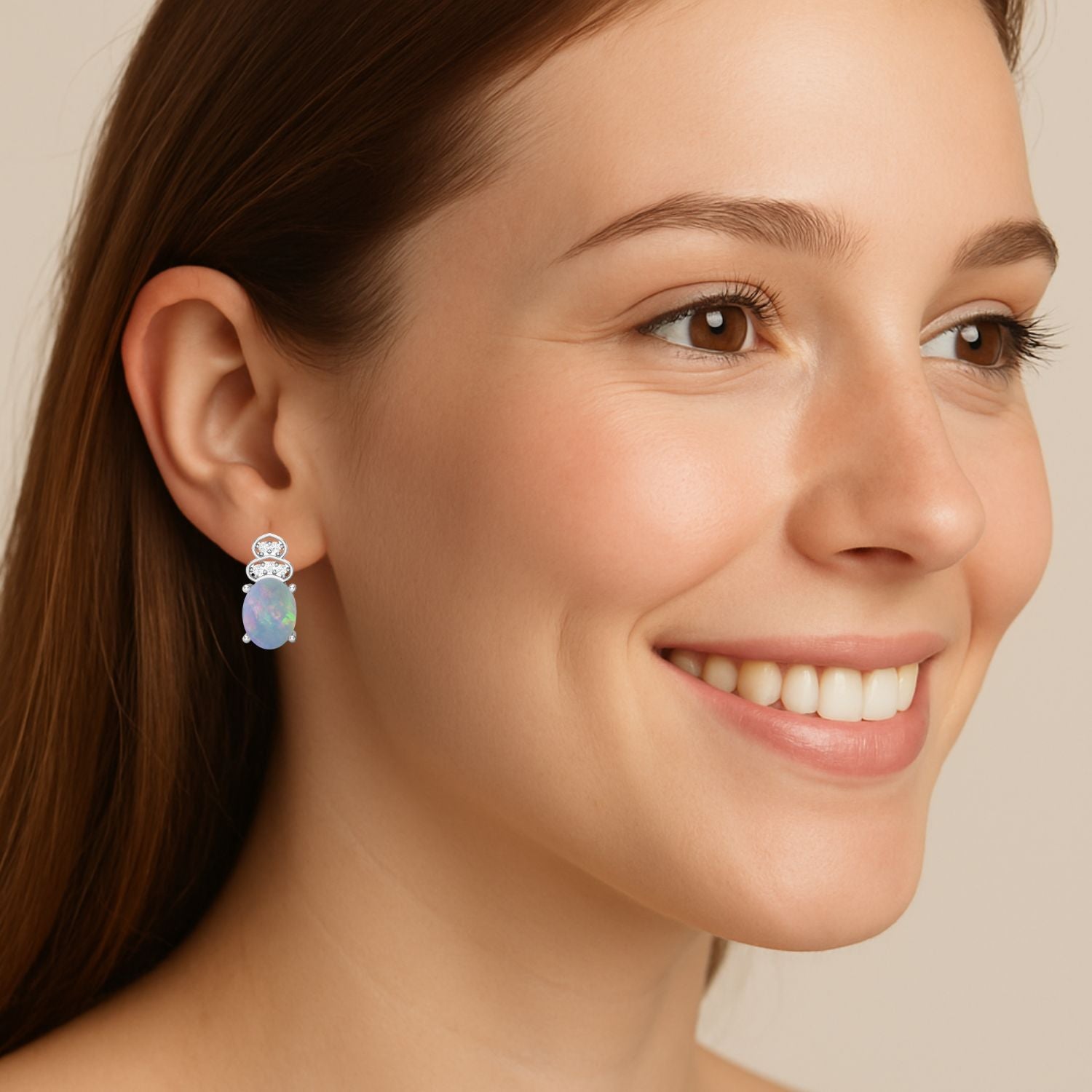 Moonstone Vintage Inspired Three-Stone Earrings – Sterling Silver