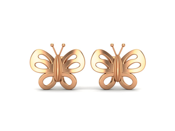 925 Sterling Silver Tiny Butterfly Stud Earrings for Women Gold Minimalist Earrings