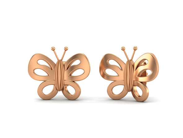 925 Sterling Silver Tiny Butterfly Stud Earrings for Women Gold Minimalist Earrings