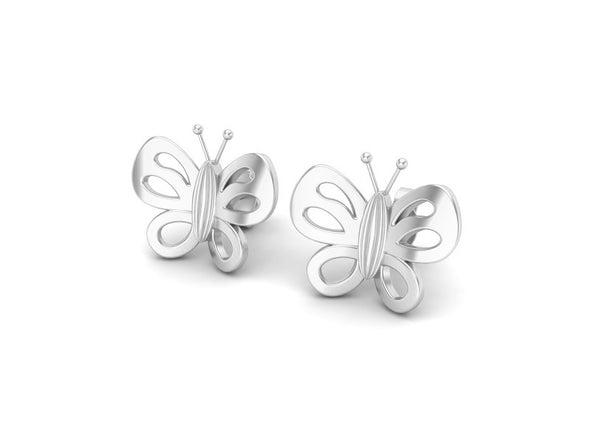 925 Sterling Silver Tiny Butterfly Stud Earrings for Women Gold Minimalist Earrings