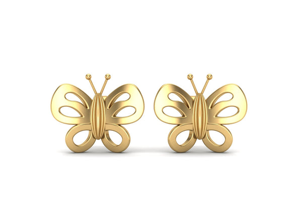 925 Sterling Silver Tiny Butterfly Stud Earrings for Women Gold Minimalist Earrings