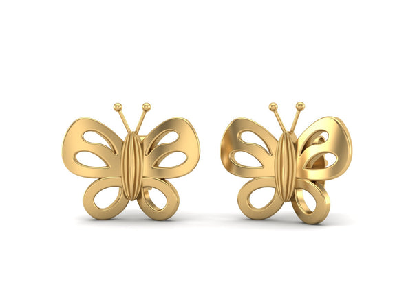 925 Sterling Silver Tiny Butterfly Stud Earrings for Women Gold Minimalist Earrings