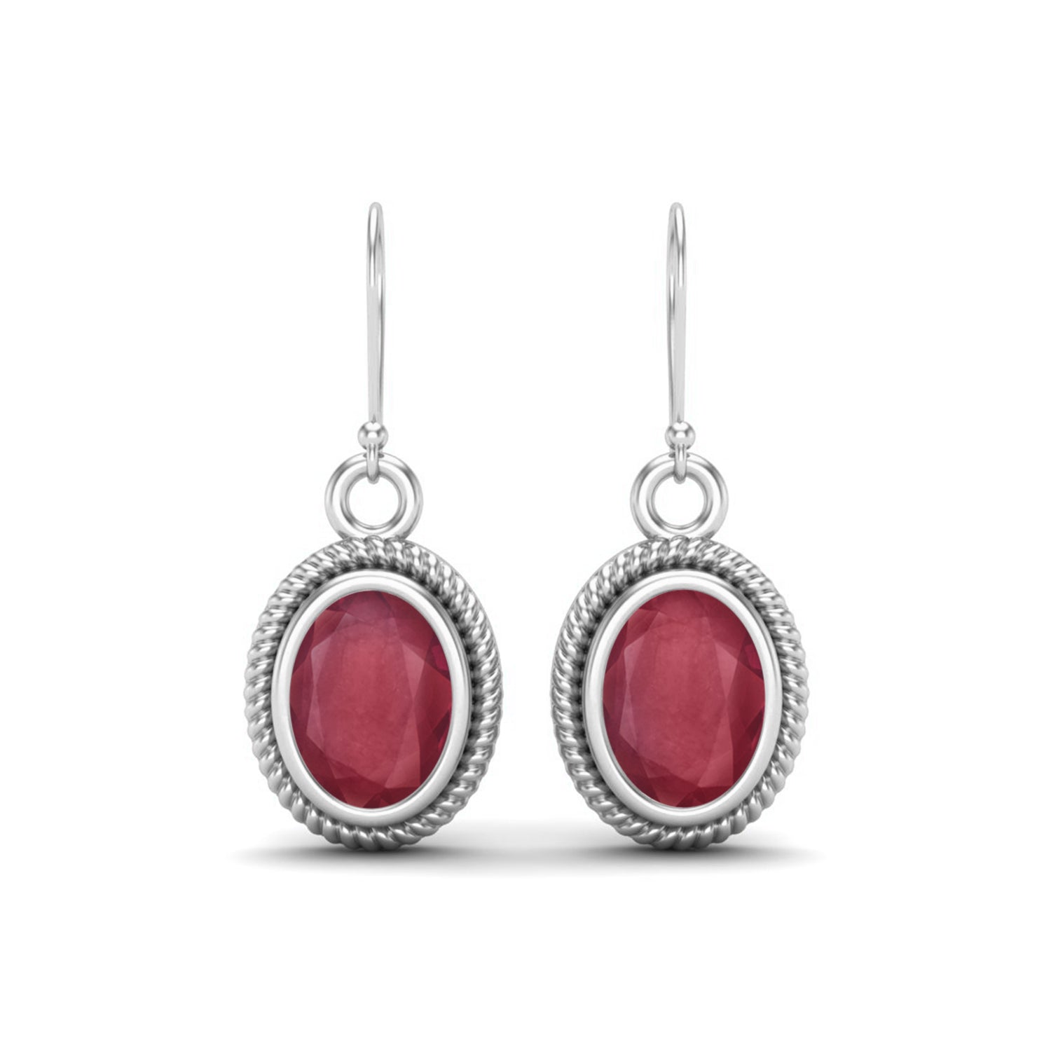 Orecchini pendenti Infinity con zaffiro blu - Argento Sterling