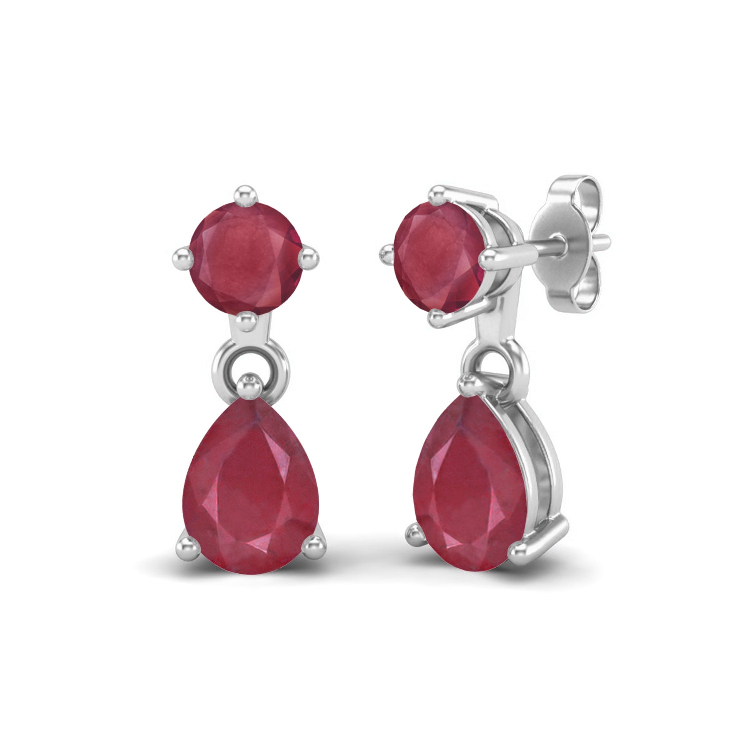 Orecchini pendenti Infinity con zaffiro blu - Argento Sterling
