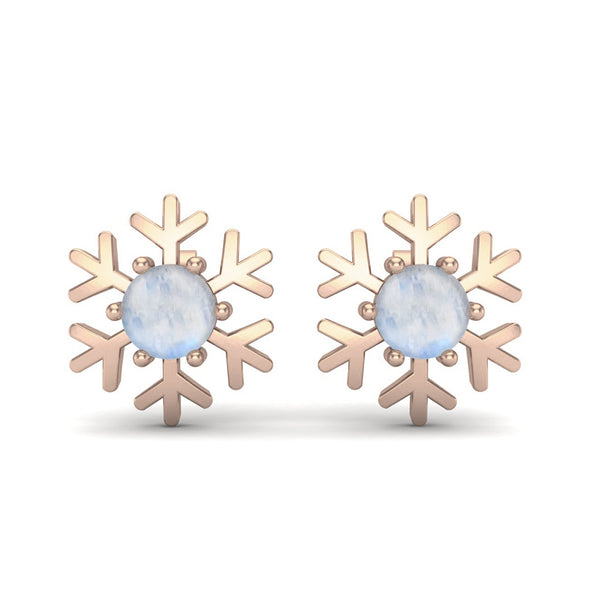 Minimalist Moonstone Gemstone Earrings 925 Sterling Silver Stud Earring Dainty Engagement Earrings