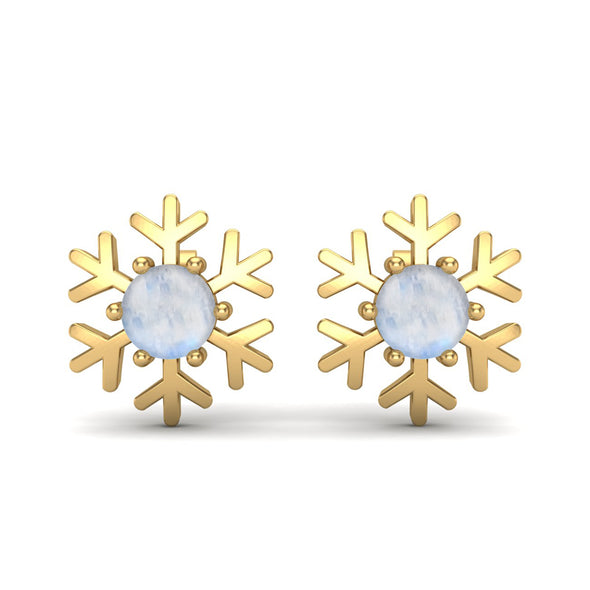 Minimalist Moonstone Gemstone Earrings 925 Sterling Silver Stud Earring Dainty Engagement Earrings