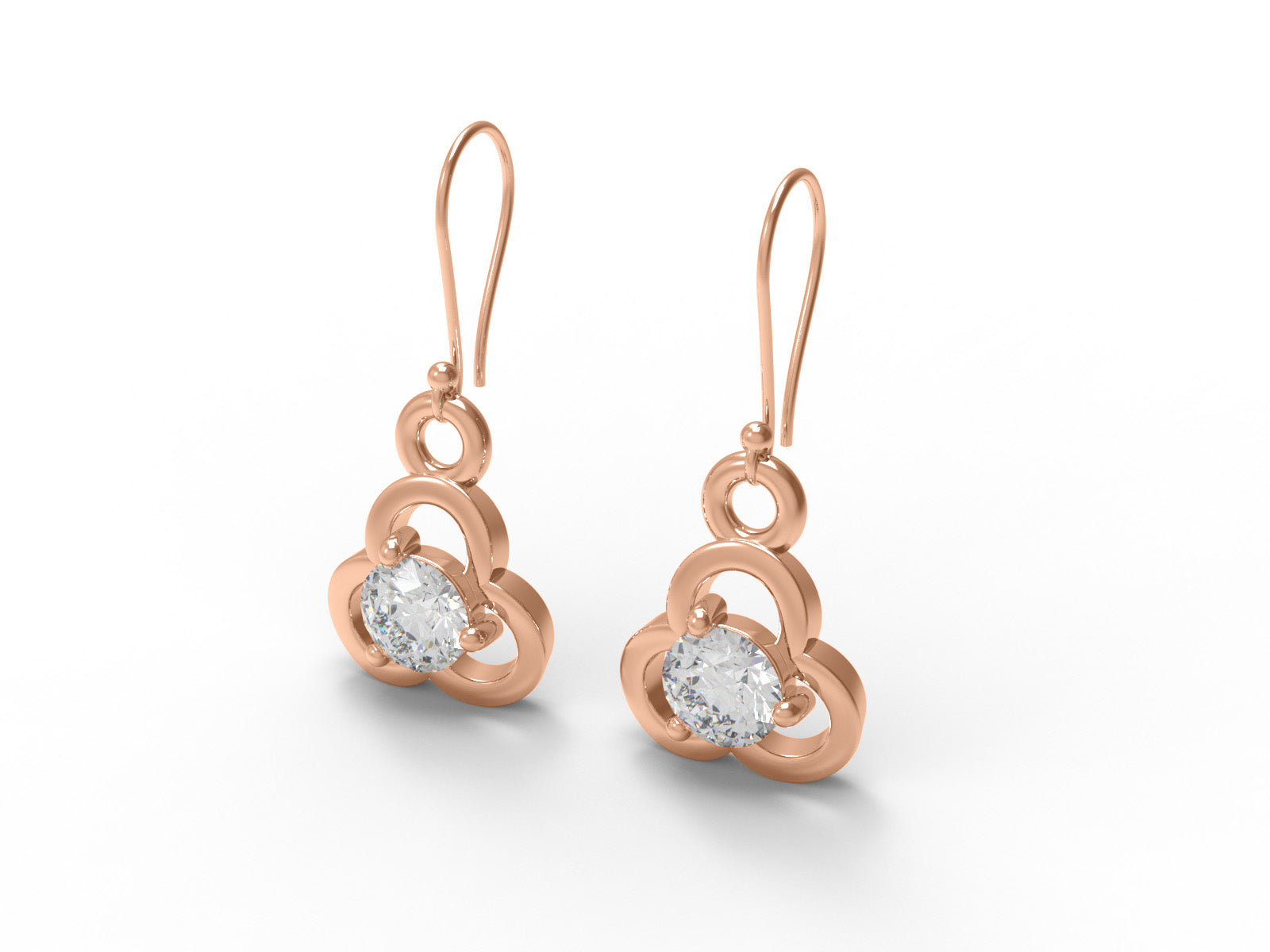 Moissanite Elegant Openwork Drop Earrings - Sterling Silver