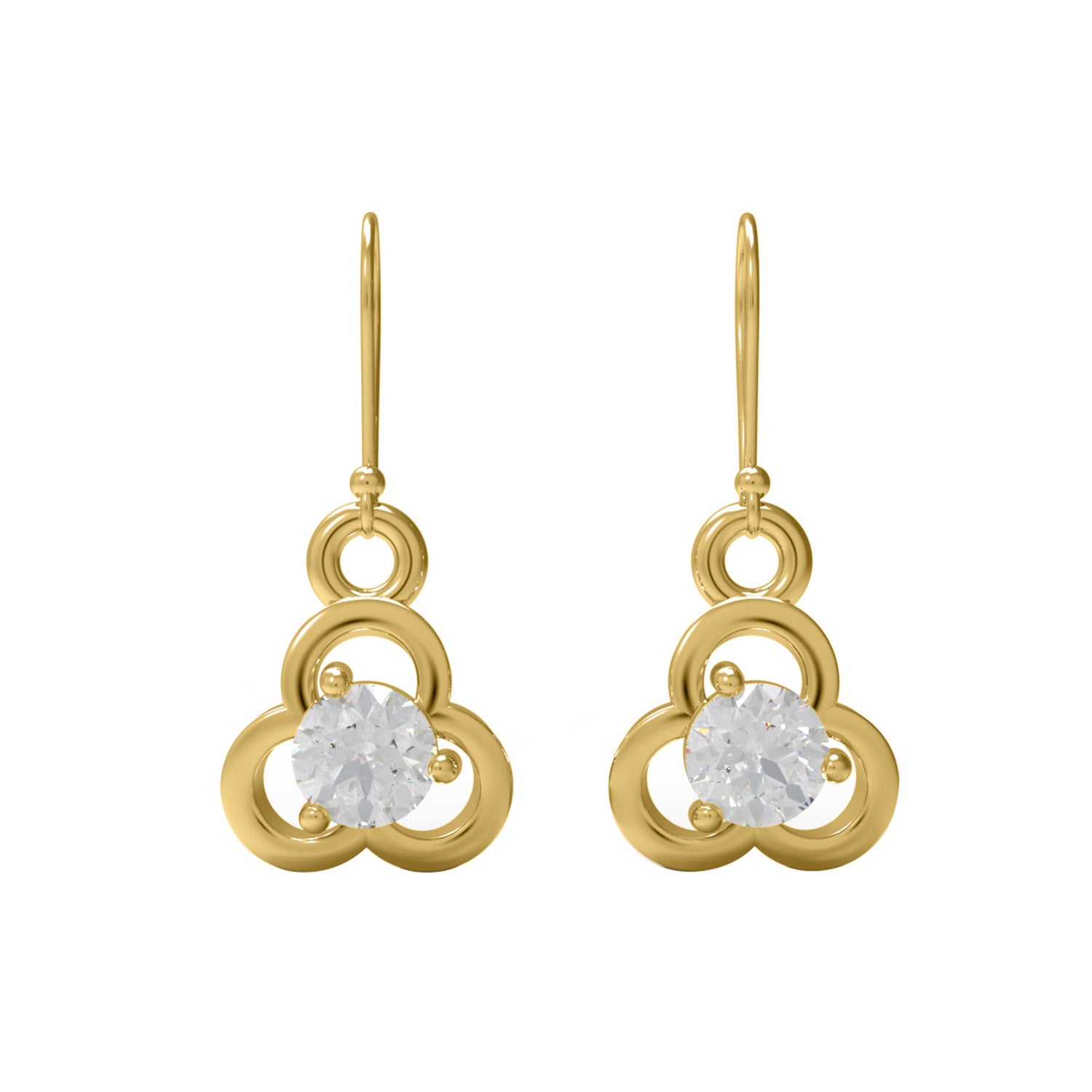 Moissanite Elegant Openwork Drop Earrings - Sterling Silver