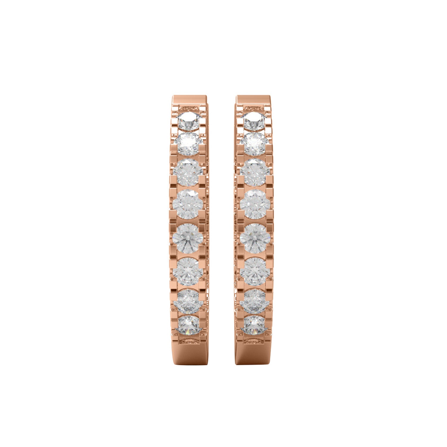 Inside-Out Moissanite Hoop Earrings – 14k Yellow Gold
