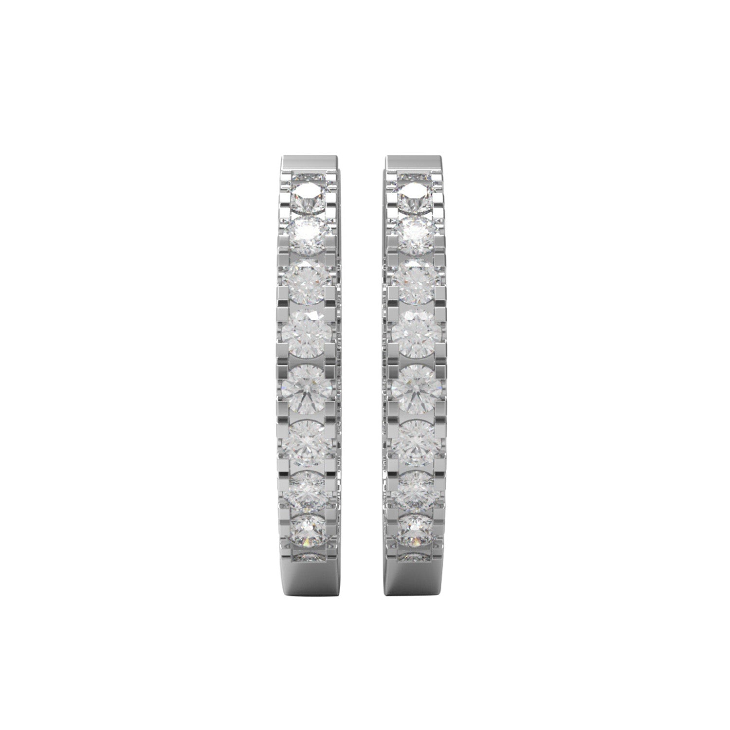 Inside-Out Moissanite Hoop Earrings – 14k Yellow Gold