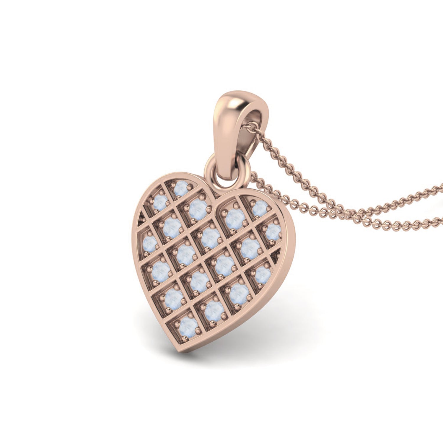 Moonstone Heart Pendant - Sterling Silver